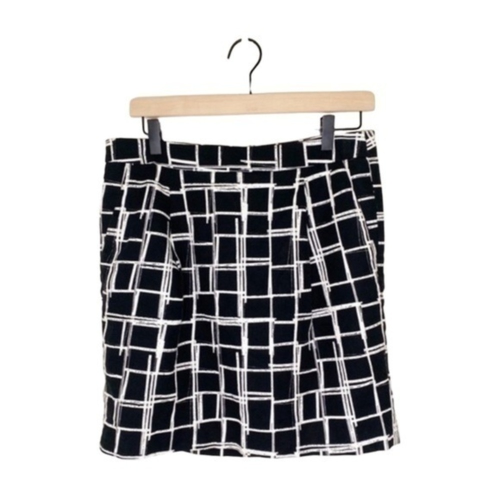 GAP Vintage Checkered Black & White Mini Skirt Retro Size 6 - Picture 1 of 4